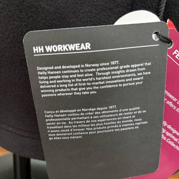 Helly Hansen Work Wear  Black Luna Fleece Jacket with Red Accents Women’s Small - Picture 11 of 16